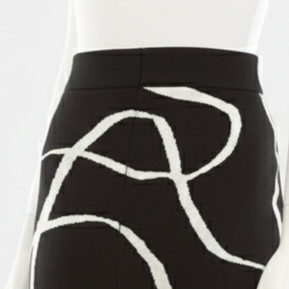 NWT Philosophy Republic Knit Skirt Women M Scroll Print Sweater Preppy Chic - Picture 9 of 15